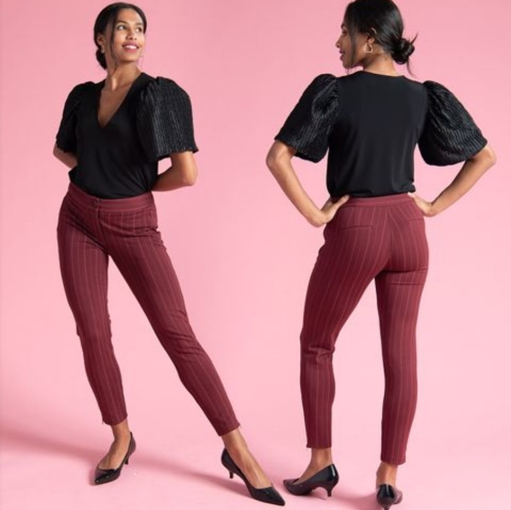 Betabrand cigarette pants L long